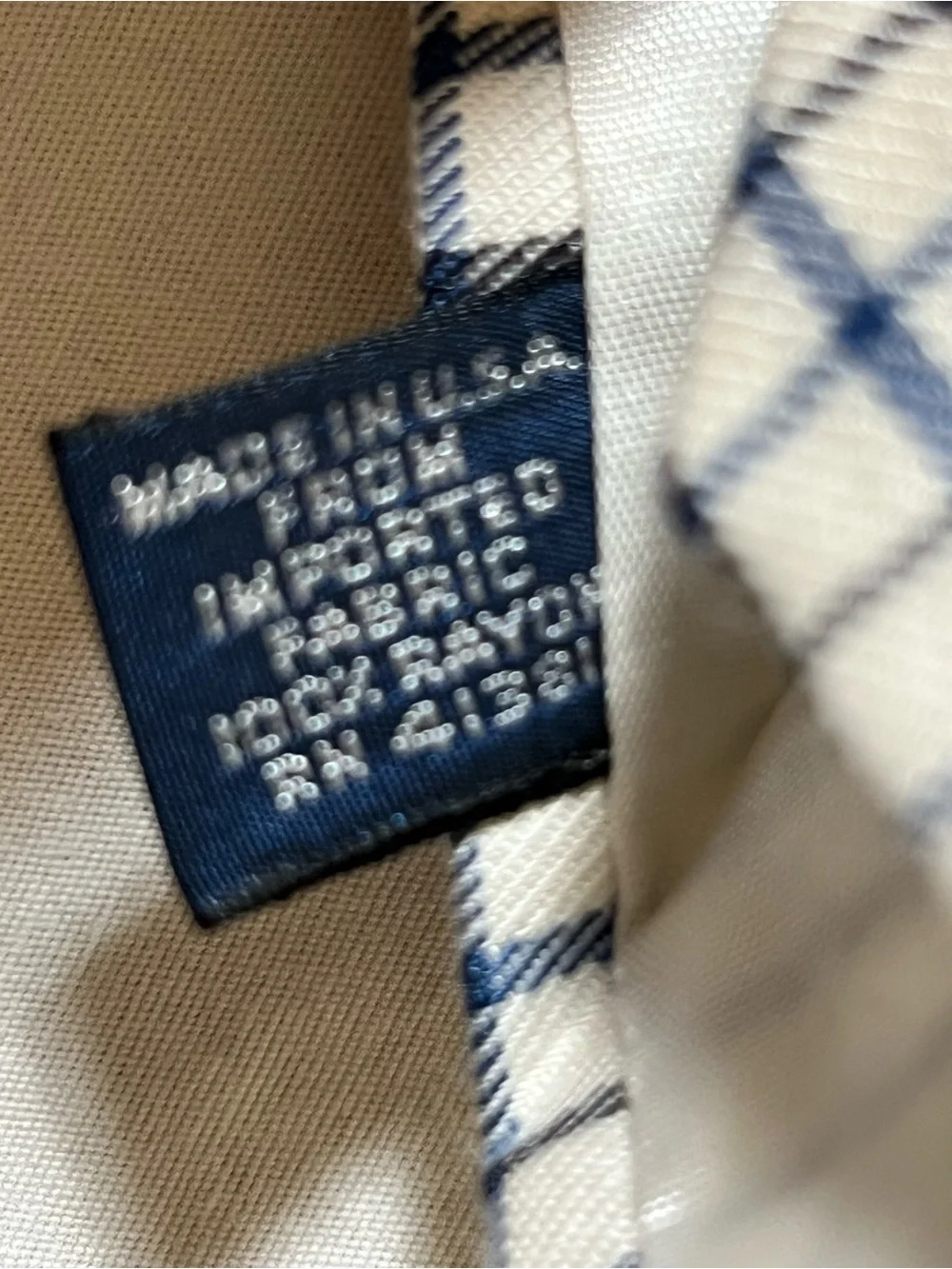 Polo Ralph Lauren White Tie with Navy Black Windowpane and Red Pony USA 1990s